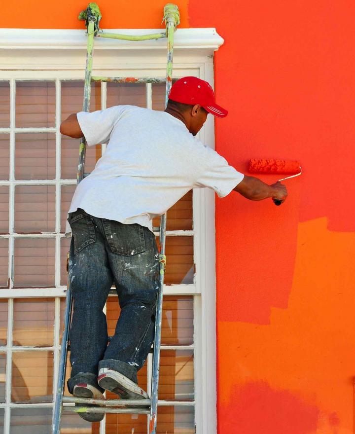  Technique pour embellir les murs extérieurs.